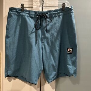 Vissla Sunset Blue Athletic Board Shorts Mens 34 Upcycle Poly-cotton-stretch